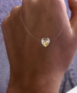 Collier coeur cristal