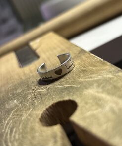 Bague 2 prénoms + cœur