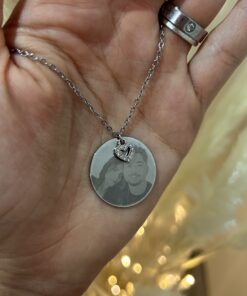 Collier personnalisé avec photo et son petit coeur <3