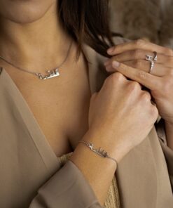 Parure collier personnalisé + bracelet personnalisé