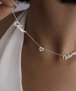 Collier amour 2 prénoms personnalisé